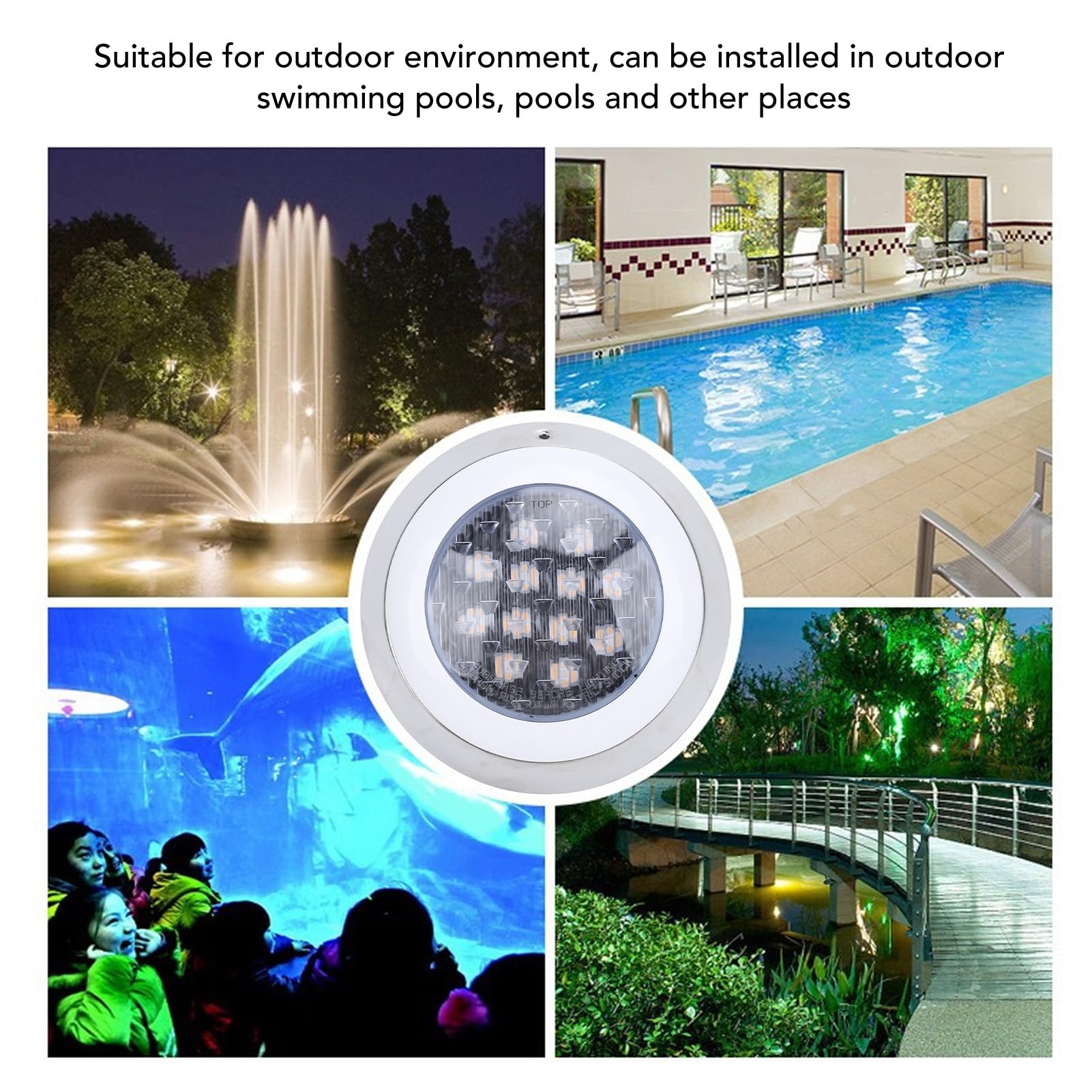 Asixxsix LED-Poolbeleuchtung, Wasserdichte LED-Unterwasserleuchten, 12V Niedervolt-Design,Wandmontage,Whirlpoolbeleuchtung für Unterirdische Pools, Springbrunnen,Teiche und Aquarien
