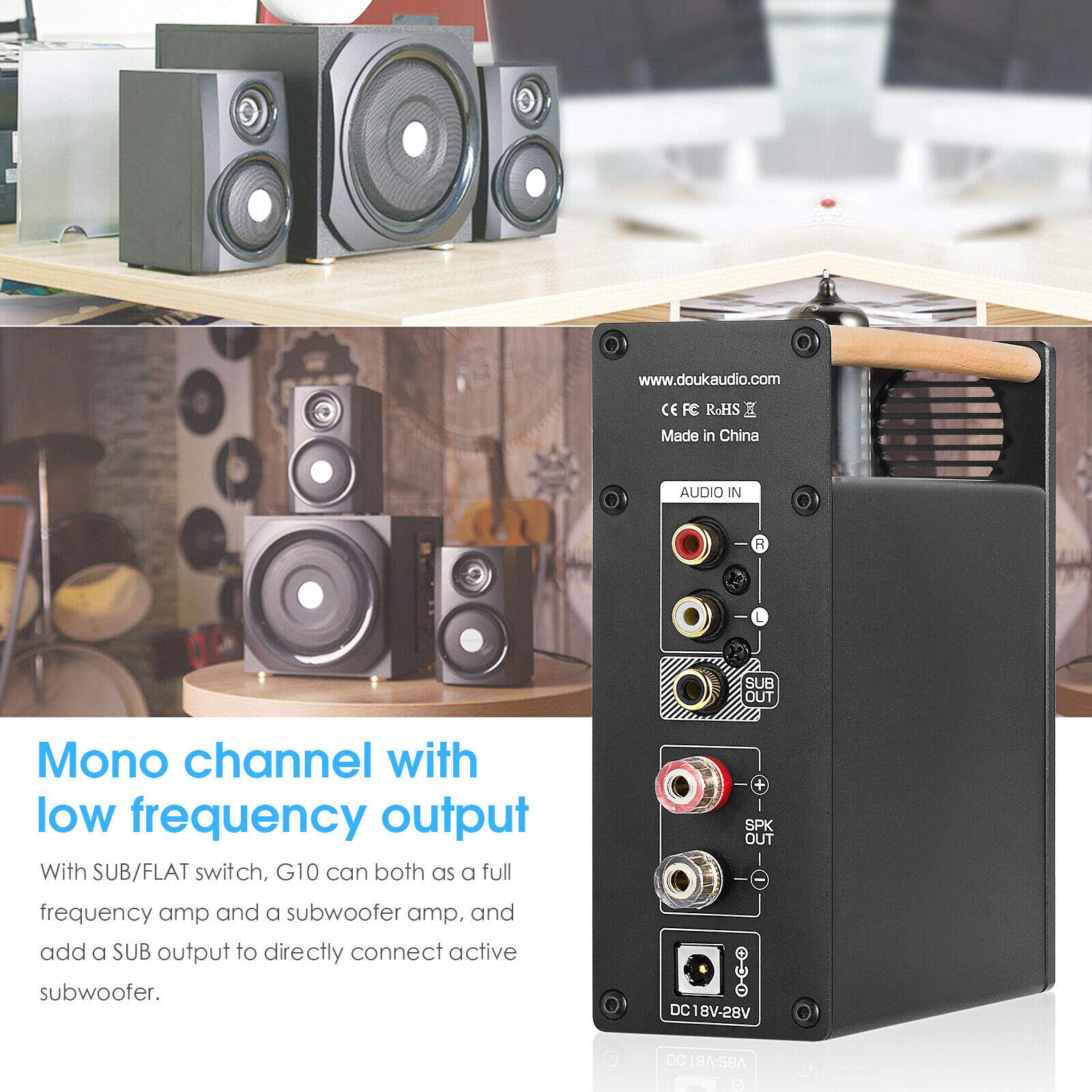 Buy Douk Audio G10 200W Mono Channel Tube Amplifier Subwoofer / Full