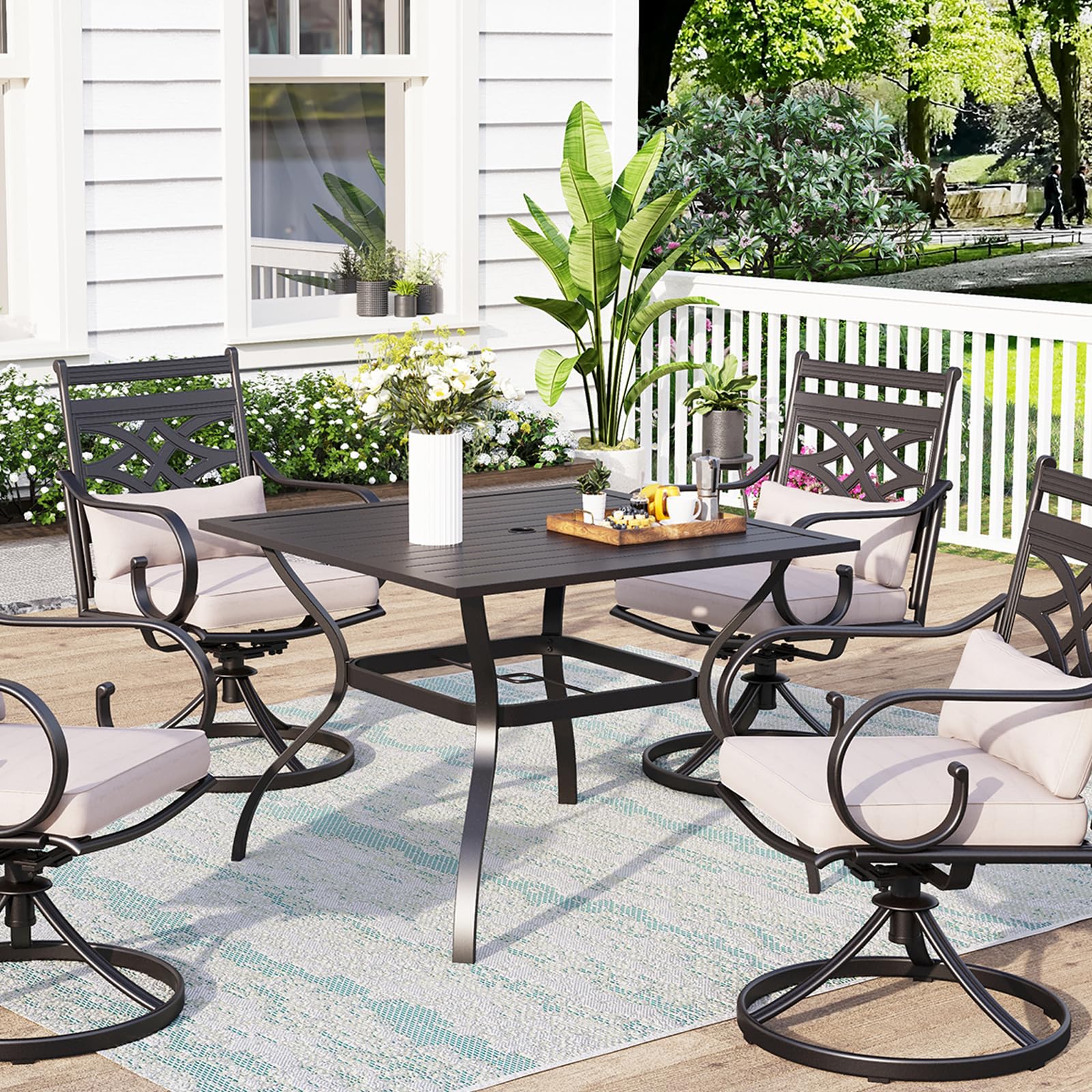 metal patio patio table dining set