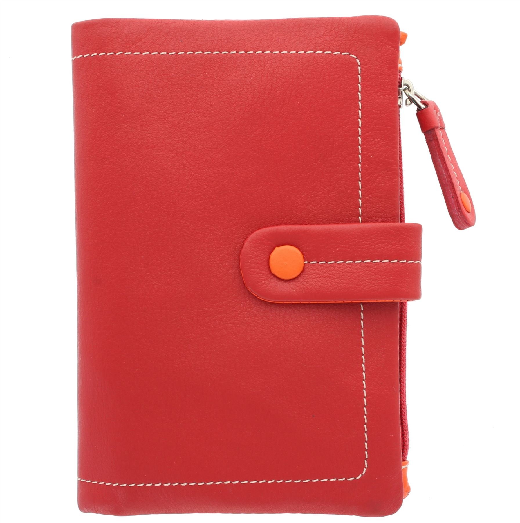 Portafoglio da Donna in Pelle Multicolore Visconti Mimi Collezione MALIBU M87 Rosso Multi