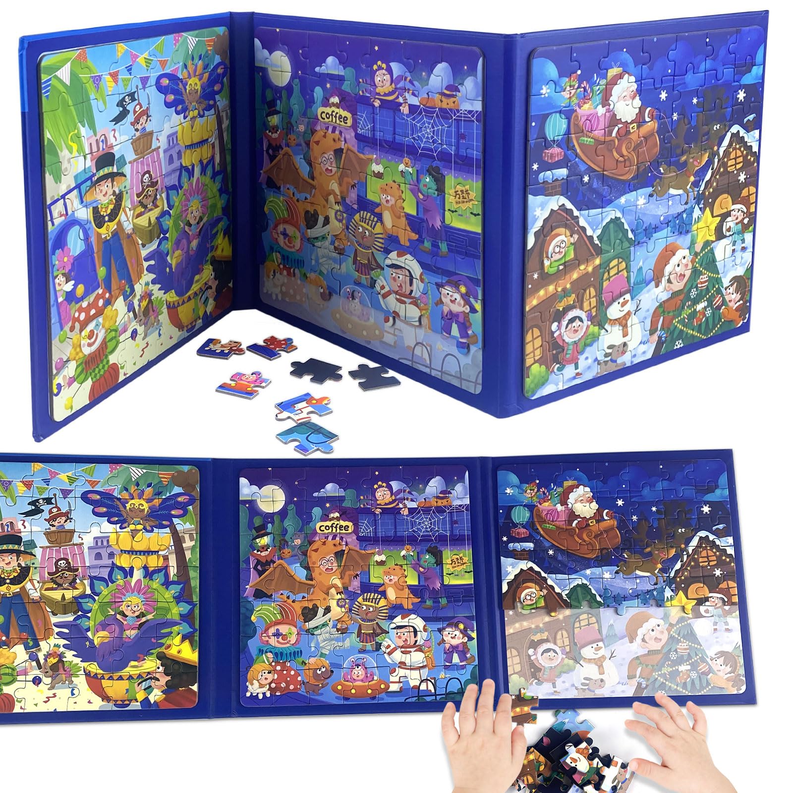 Magnet Puzzle Ab 3 Jahre - 4-in-1 Tier Puzzle Für Kinder 73 Teile