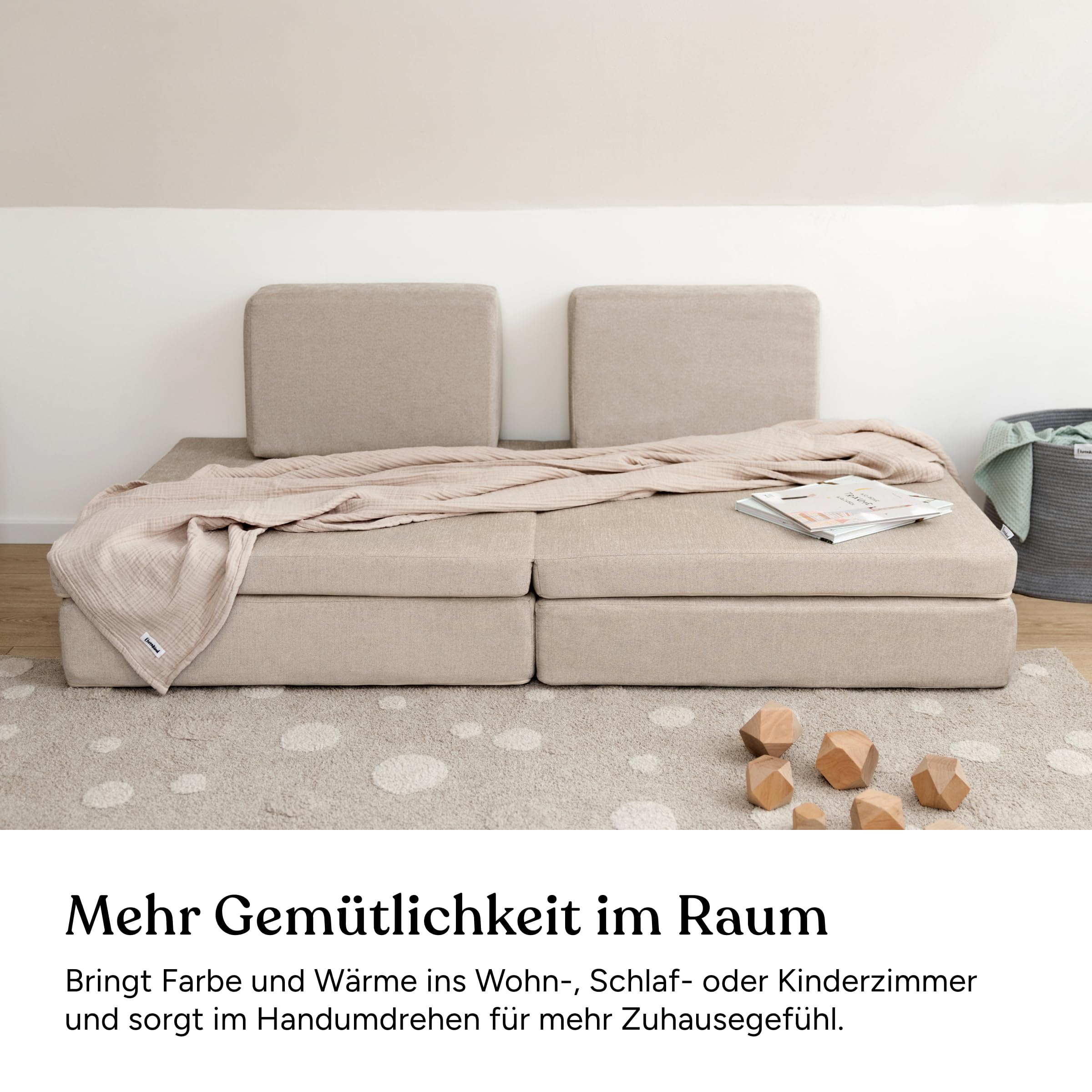 Ehrenkind Tagesdecke Waffelpiqué Jade 230 x 250 cm – Bettüberwurf aus 100% Bio-Baumwolle, Oeko-TEX® Zertifiziert