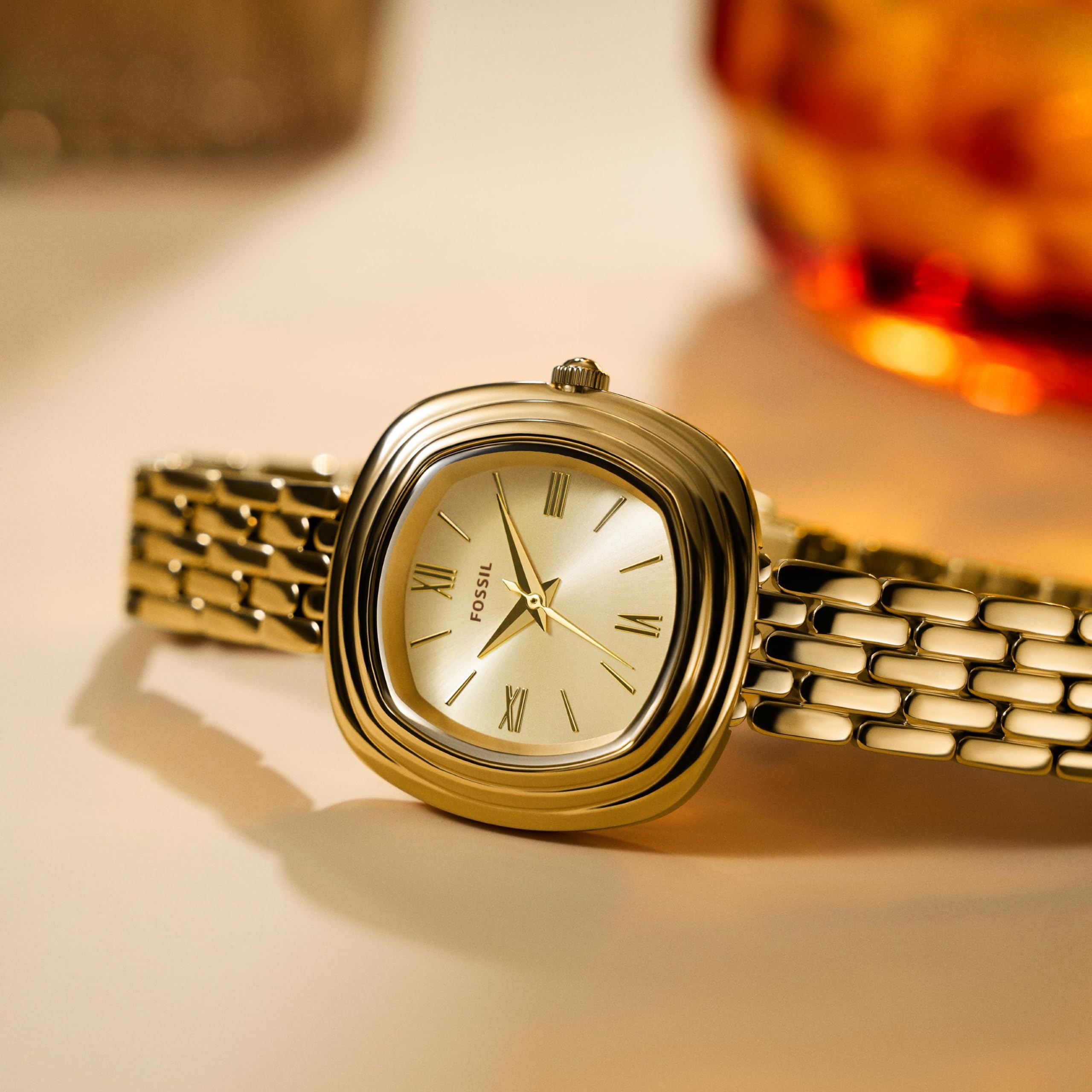 Fossil Emerson Donna Orologio in acciaio inossidabile color oro 30MM, ES5506
