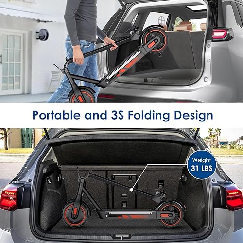 Vista 28 de Patinete eléctrico para adultos, motor potente de 350 W/500 W/600 W, neumáticos de 8.5/10 pulgadas, hasta 19/25 MPH, rango de 15/22/28 millas