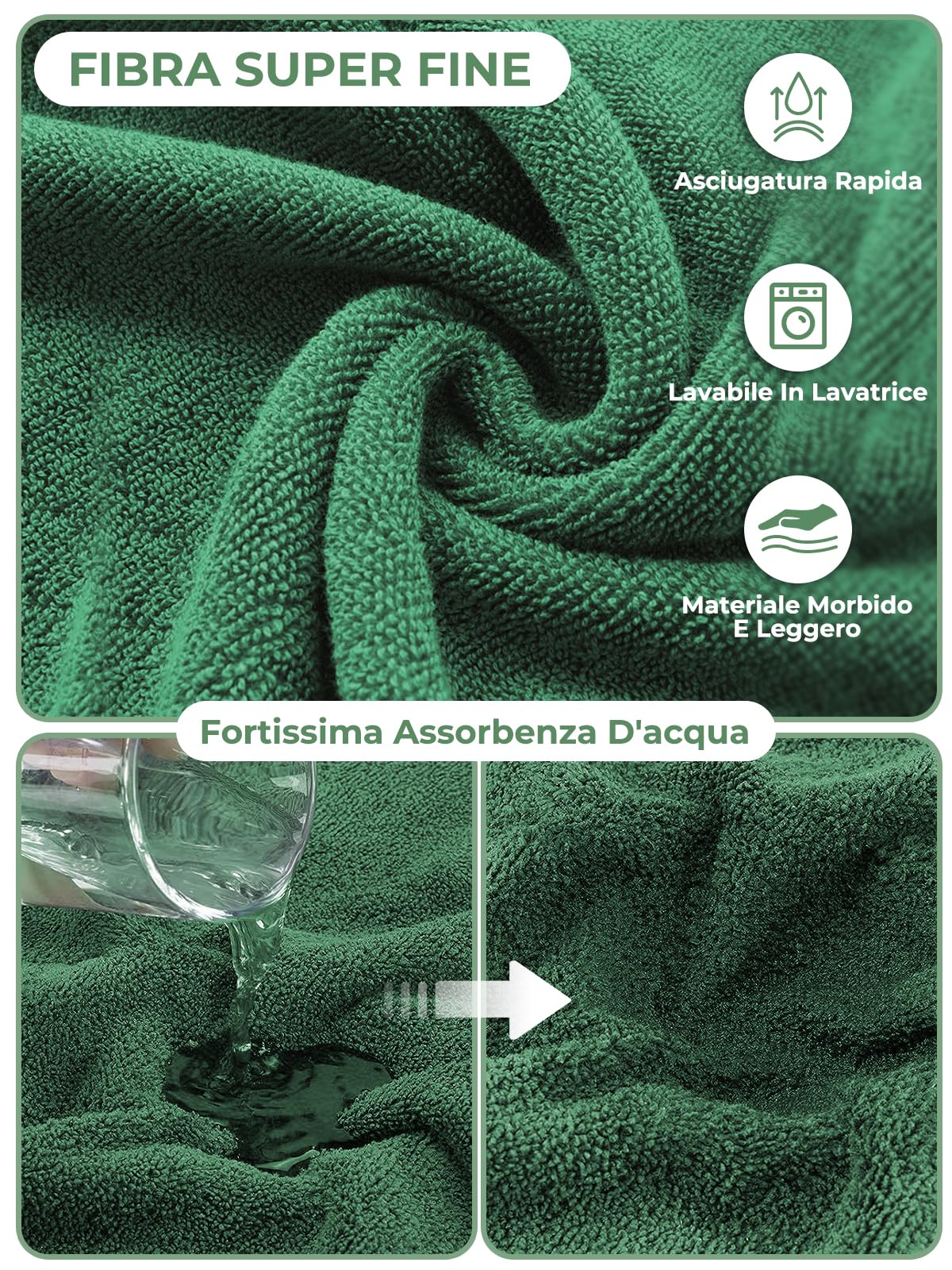 Bibykivn Accappatoio per Cani, Accappatoio per Cani Microfibra, Abbigliamento Asciugamano Morbida per Animali Dinosauro, Per Asciuga il Tuo Cane Dopo Aver Nuotato e Fatto il Bagno (Verde, XL)