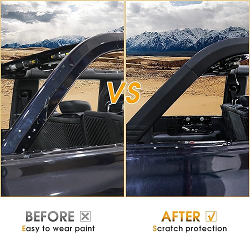 Miniatura 4 de BESTAOO Cubierta acolchada de barra enrollable para accesorios Ford Bronco 2021 2022 2023 2024 2025 4 puertas, evita arañazos en la pintura