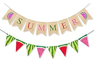 Burlap Summer Garland: Eye-Catching Party Decor for a Festive Atmosphere