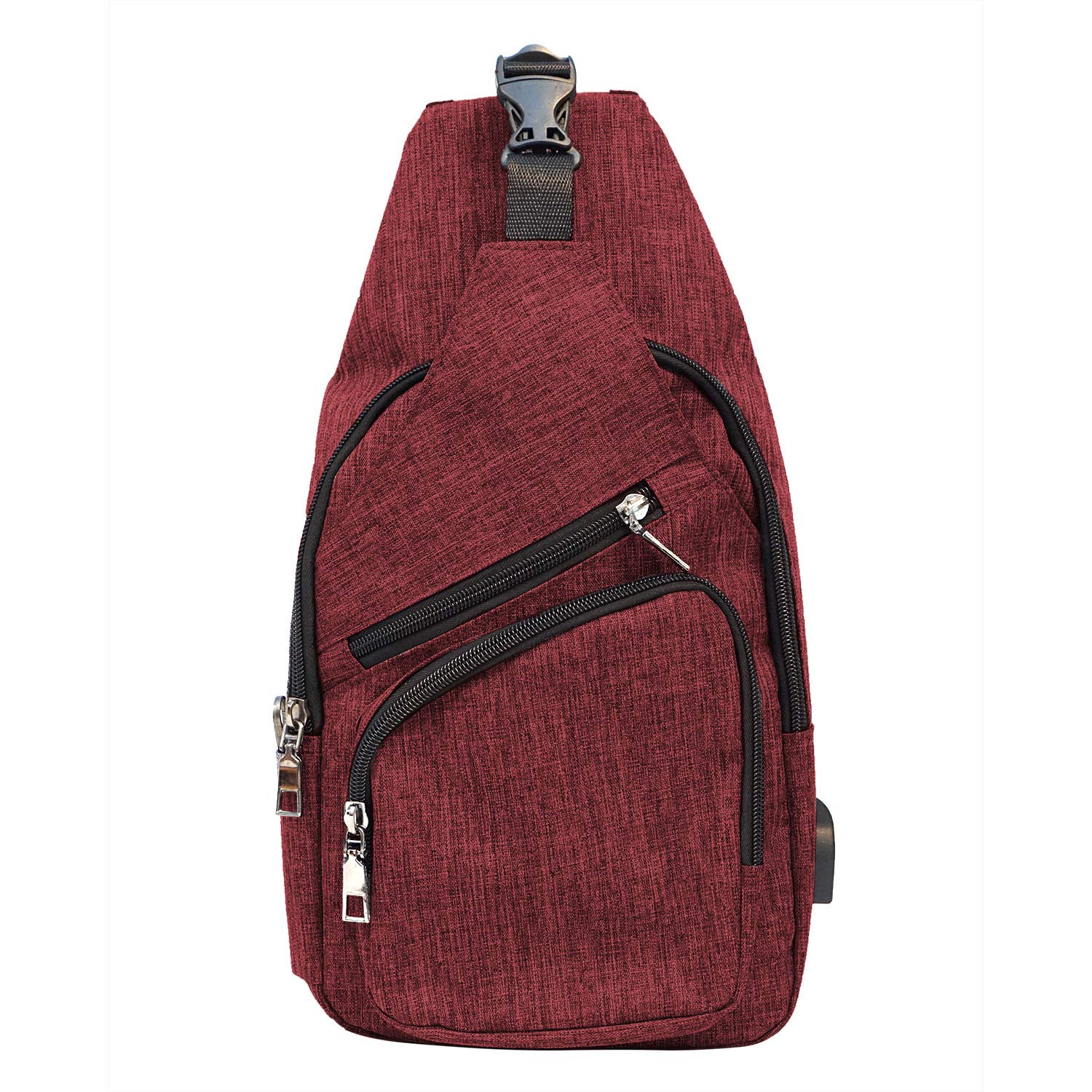 NupouchDaypack Anti Theft Day Pack with USB Charging Connector, Brown