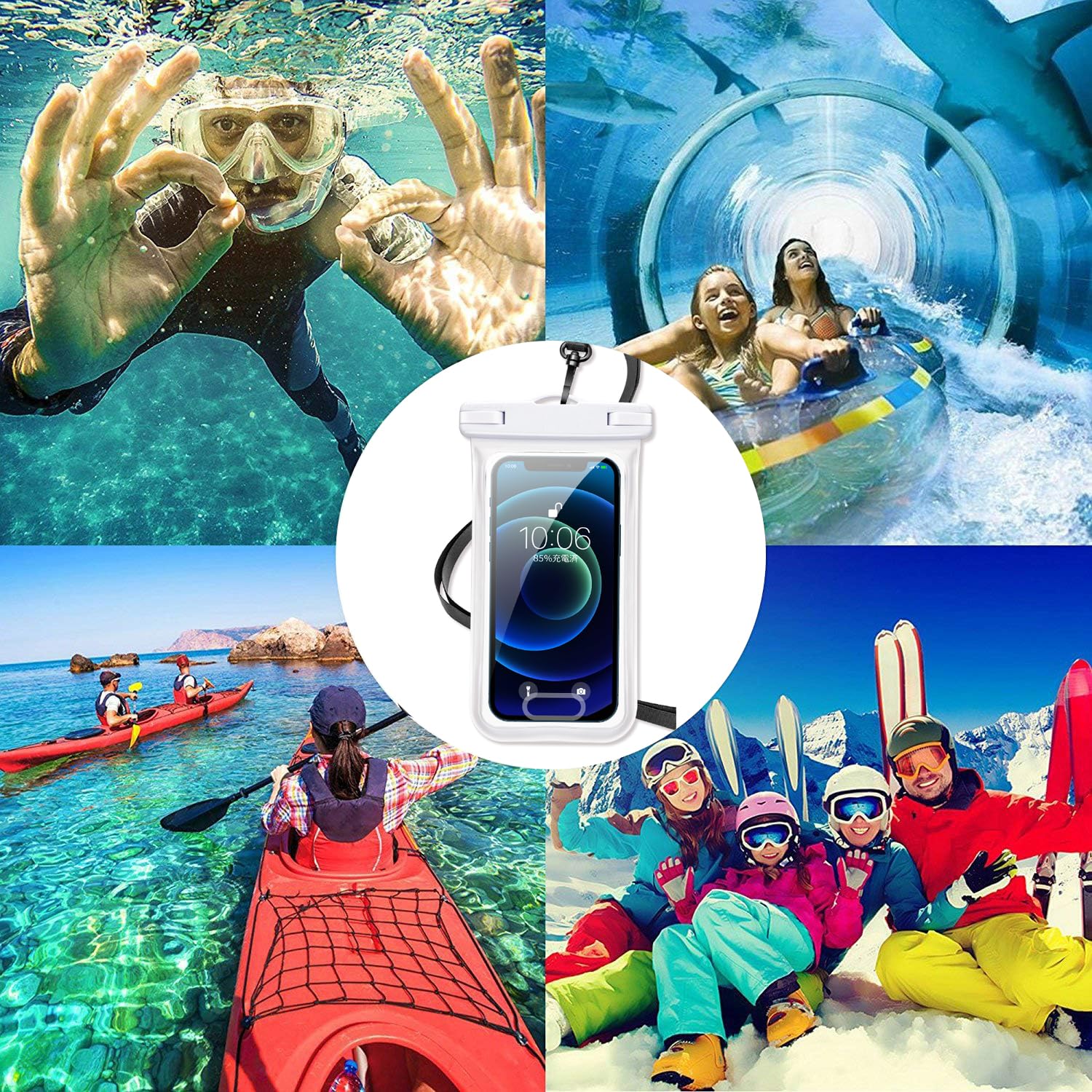 入学式や雪遊び、海に❤️防水HDビデオ❤️iPhoneに転送OK❤️DMX-CA9 Amazon.co.jp: スマホ 防水ケース IPX8認定 海 プール 温泉