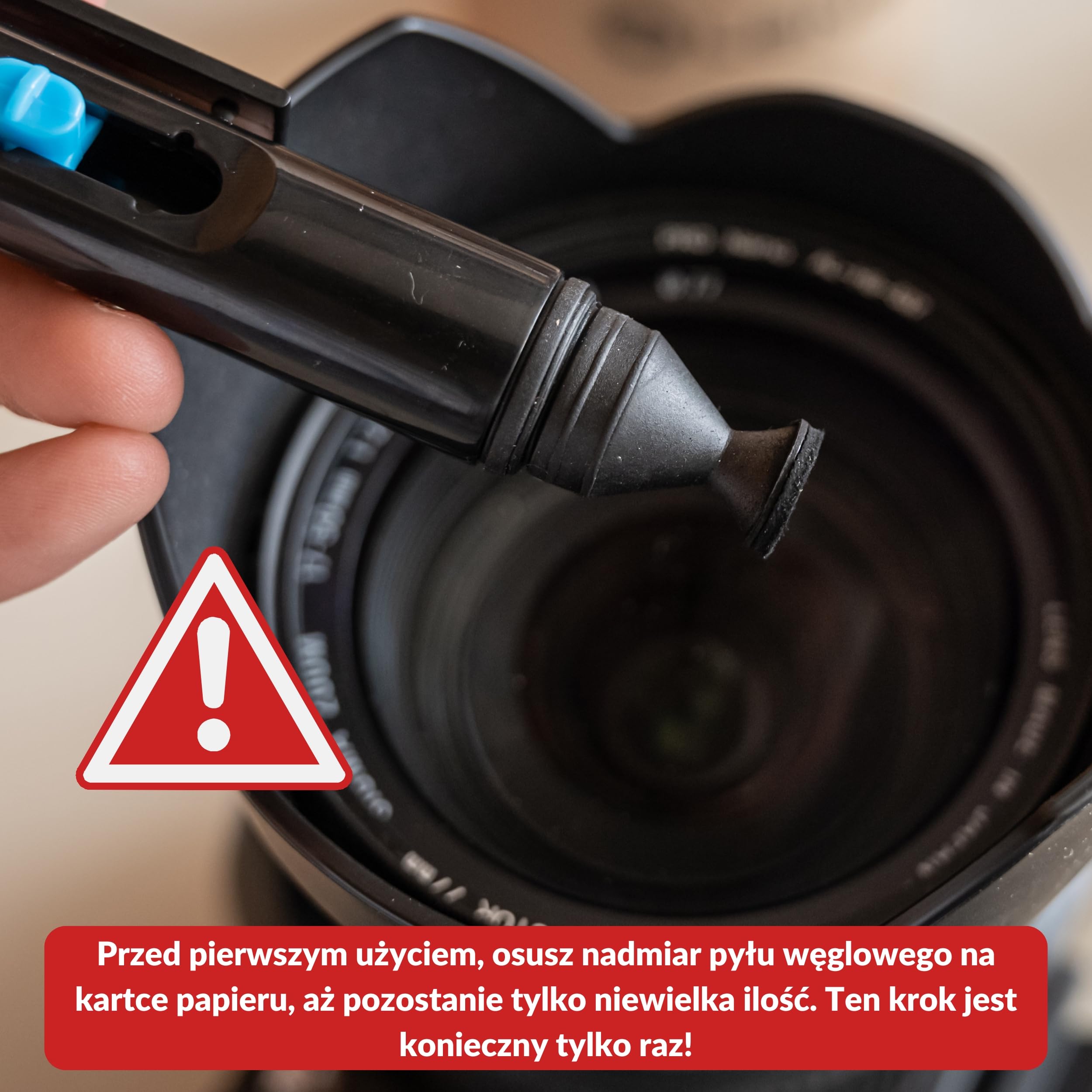 LENS-AID Pisak do obiektywu zestaw 2 szt z pędzelkiem i padami | Wysuwany pędzelek, okrągła i trójkątna końcówka do obiektywu, filtra i wizjera, kompaktowy klips