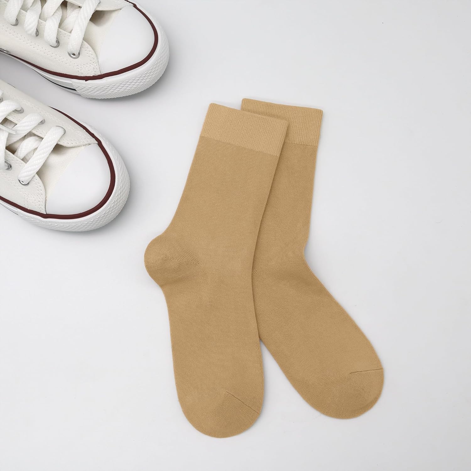 SERISIMPLE Viscose Bamboo Kids Crew Socks School Anti Odor Socks for Boys Girls Uniform Light Weight Flat Seam Socks 5 Pairs - Image 5