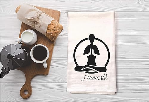 Miniatura 4 de Namaste - Toalla de cocina para cocina, toalla de cocina con frase divertida y humorística de saco de harina, gran regalo de inauguración de la
