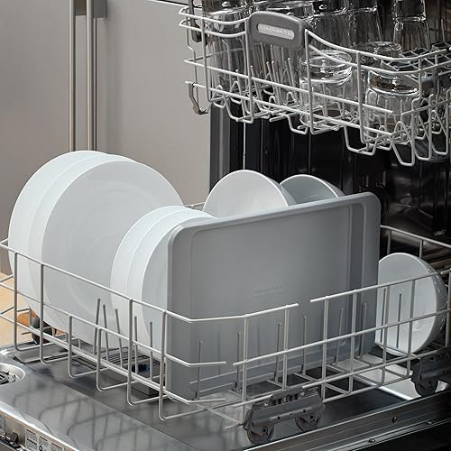 Miniatura 14 de KitchenAid Bandeja para hornear de acero aluminizado premium, antiadherente, 10x15 pulgadas, contorno plateado