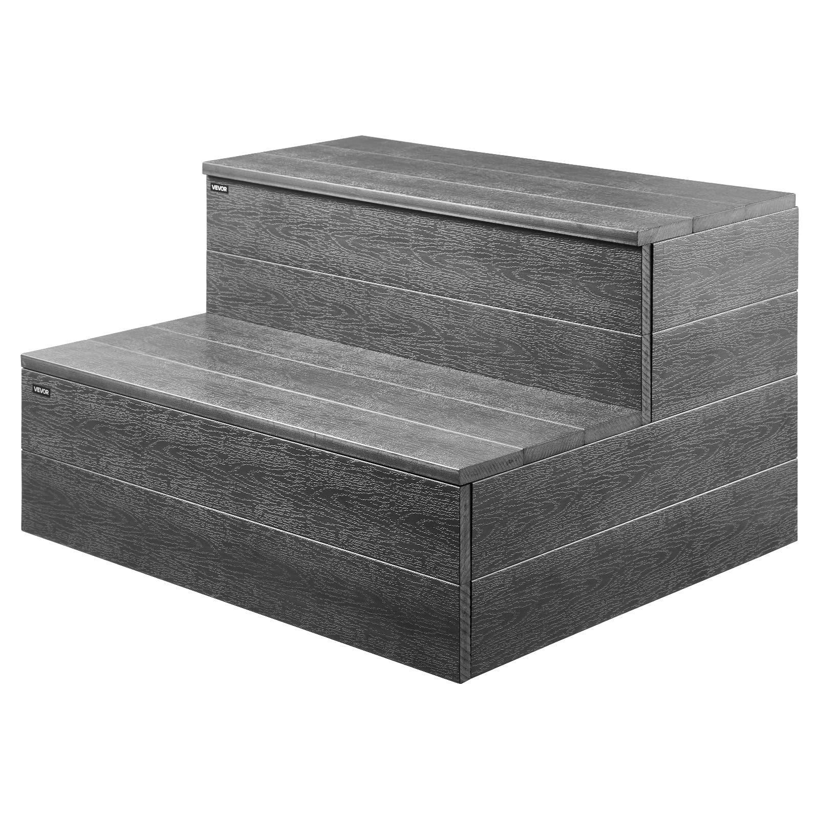 VEVOR Scala per Vasca Idromassaggio, a 2 Gradini, Scala per Piscina Gonfiabile Fuori Terra in HIPS, Larga 635 mm, Carico 272,2 kg, per Veranda, Patio, Terrazza, Camper, Grigio Grafite