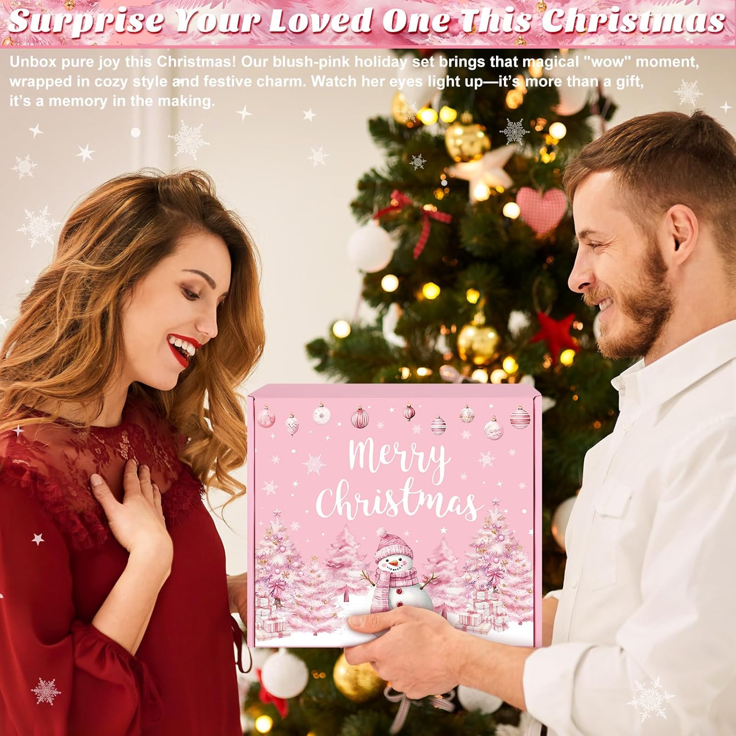 Christmas Gifts for Women Pink, Womens Christmas Gift Set 2025, Xmas Gifts Baskets, Snowman Presents for Women, Coworkers, Teacher, Sister, Mom, Wife, Friend, Secret Santa Gift - Image 7