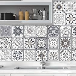 Baldosas Adhesivas Para Pared ANHUIB Pegatinas de Baldosas,Azulejos Adhesivos Cocina,Mosaico Pegatinas de Azulejos de Pared,Vinilo Adhesivos pared Cocina,Calcomanía de Pared Pegatina de PVC para Decor Azulejos Muebles Baño.15x15cm