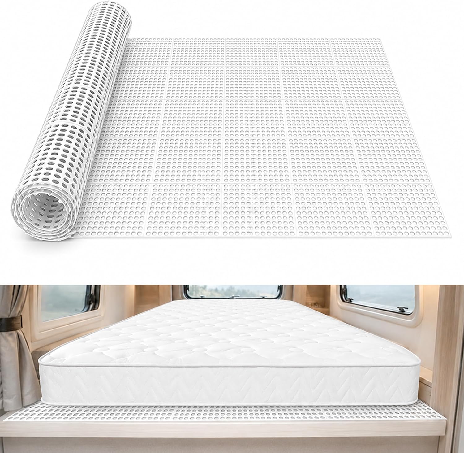 Plastic Ventilated Mattress Underlay Pad for RV, Camper & Boat