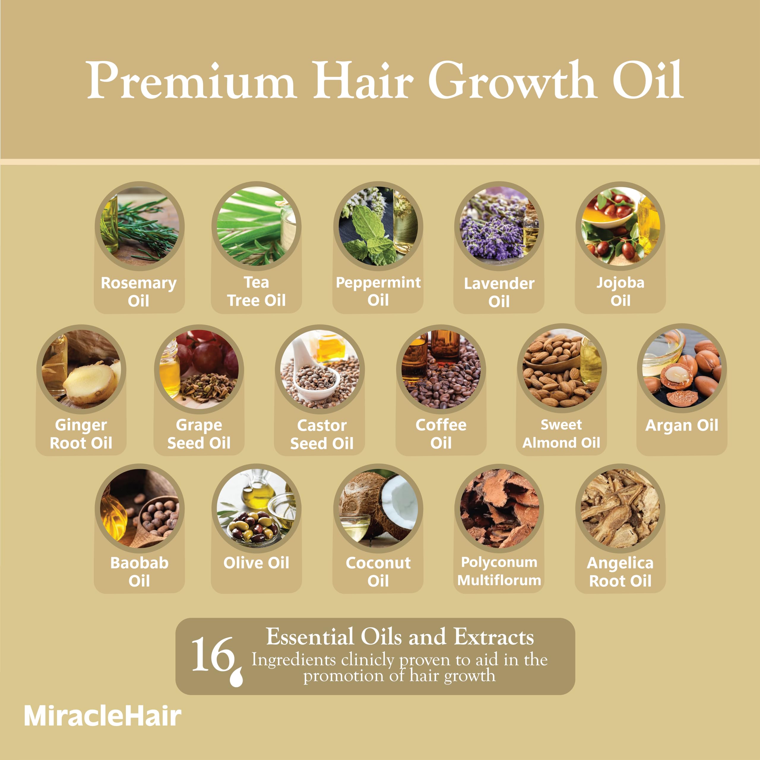 Premium Hair Growth Oil 170ml & Supplement Set, Enriched with 12 Natural Oils Including Rosemary & Biotin, Promotes Thicker - Image 3