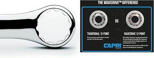 Miniatura 10 de Capri Tools Llave combinada de 0.709 in, 12 puntos, métrica