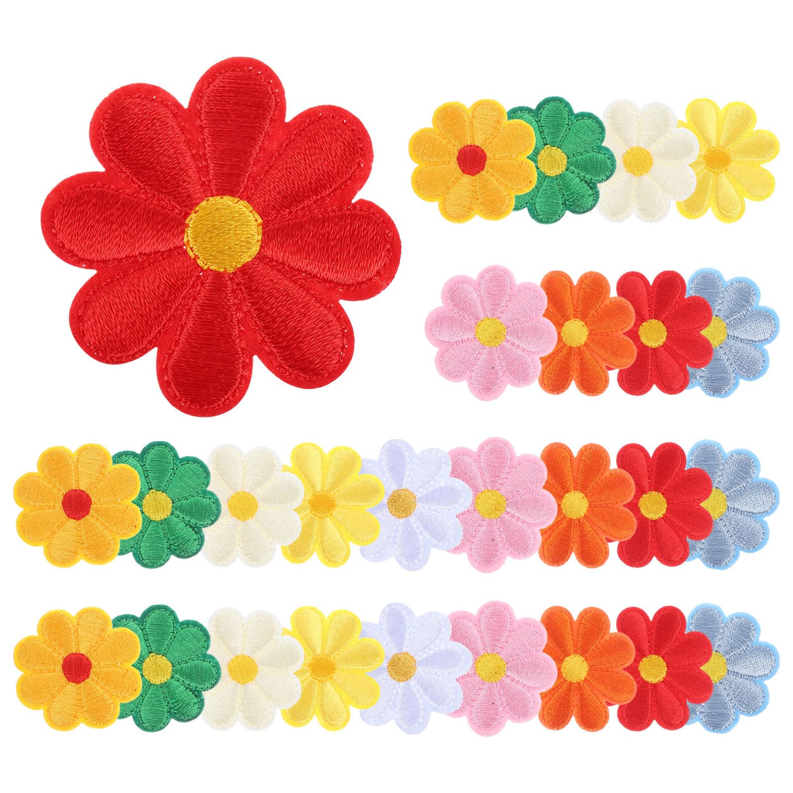 Lurrose 108stücke Gestickte Applikationen Aufbügelbare Flicken Für Kleidung Jeans Taschen Und Hüte Dekoration Und Reparatur Von Stoffen