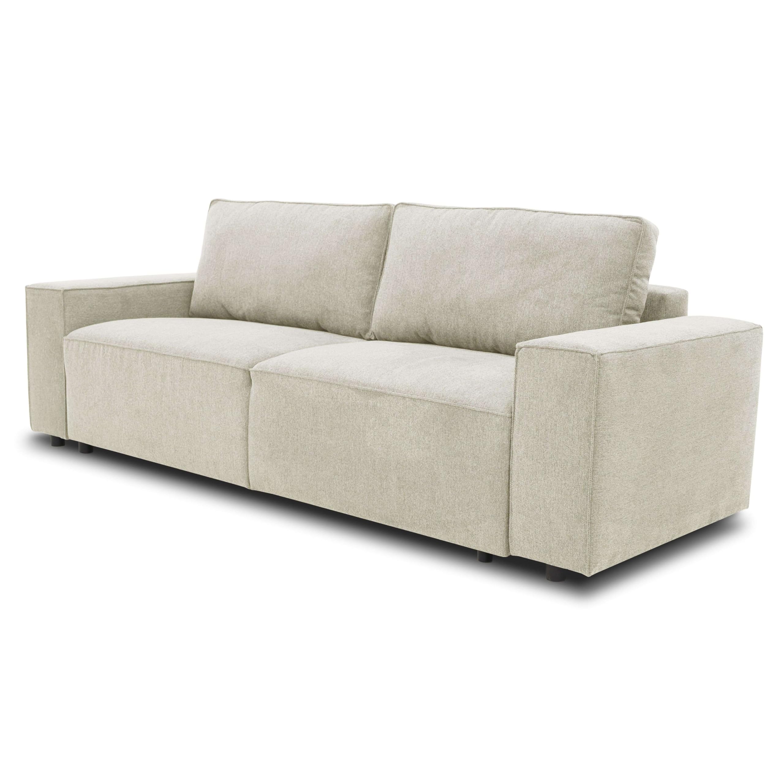 Miroytengo Sofá Cama Dutch para Salón Comedor Estilo Contemporáneo en Color Beige de 3 Plazas y con Arcón 239 cm