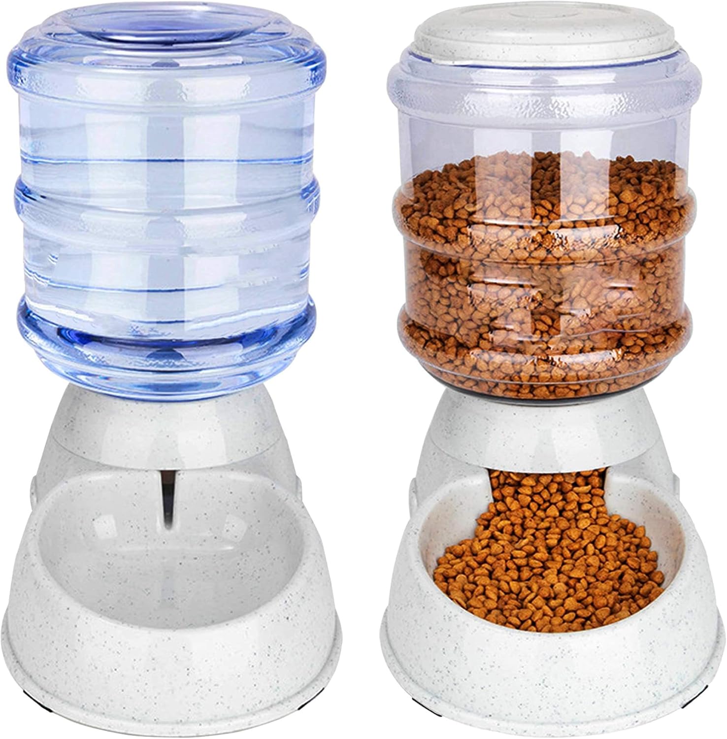Pet Supplies : Pet Water Feeder Dispenser, Automatic Pet Waterer,Dog Cat Water Food Combo,Pet Water Dispenser Station, Automatic Water Drinking Fountain Bottle Bowl Dish Stand 1 Gal : 