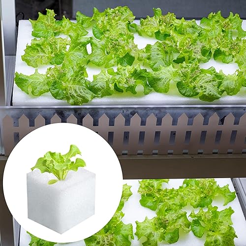 Miniatura 2 de XIDAJIE 600 esponjas hidropónicas, herramienta de jardinería, cultivo sin suelo, esponjas de plántulas, esponja de cultivo invernadero para