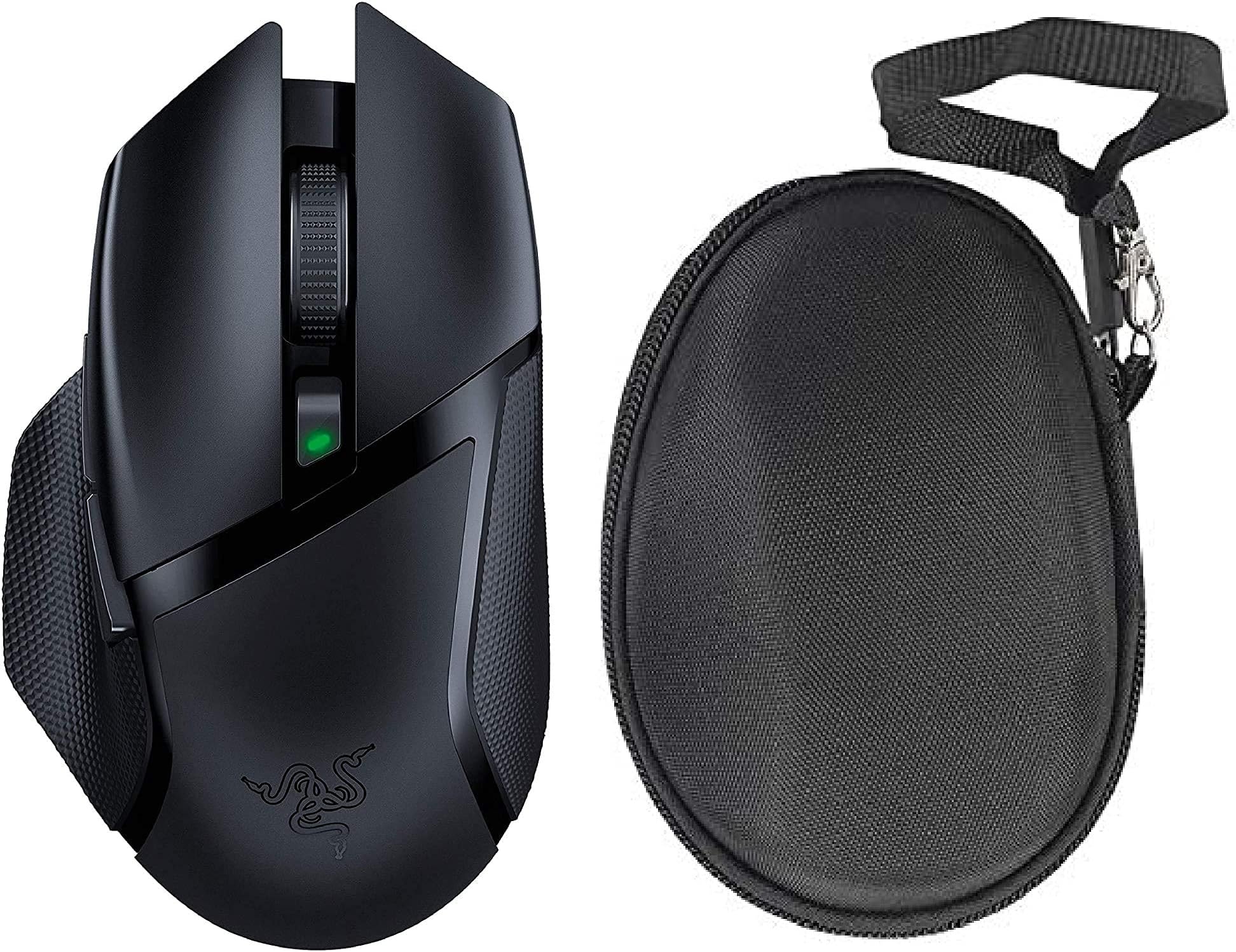 M.G.R.J® Portable Carrying Protector Case Cover for Razer Basilisk X Hyperspeed Wireless Gaming Mouse (Black)