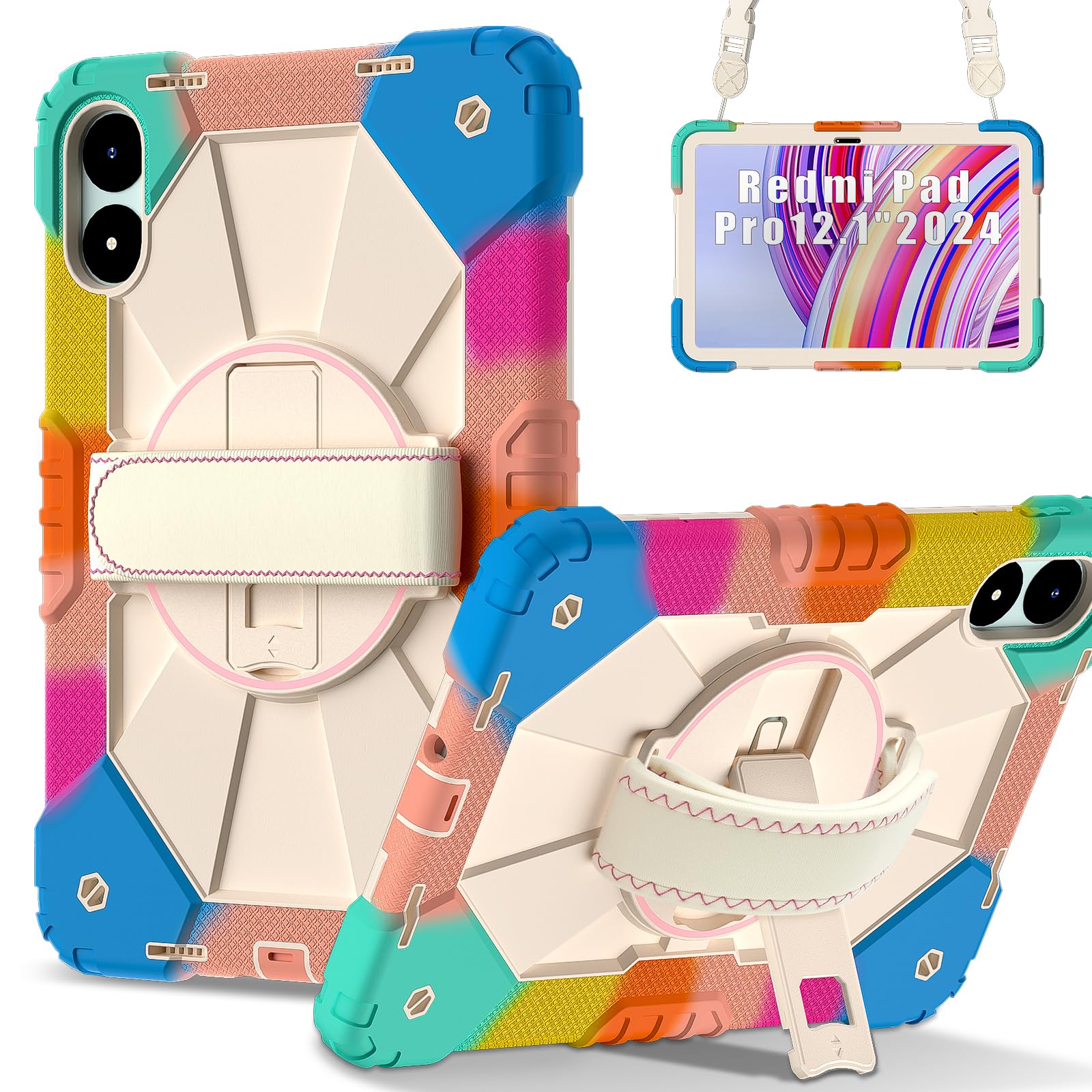 Coque Poco Pad 12.1 silicone évite les bris d'écran avec sa sangle - 8