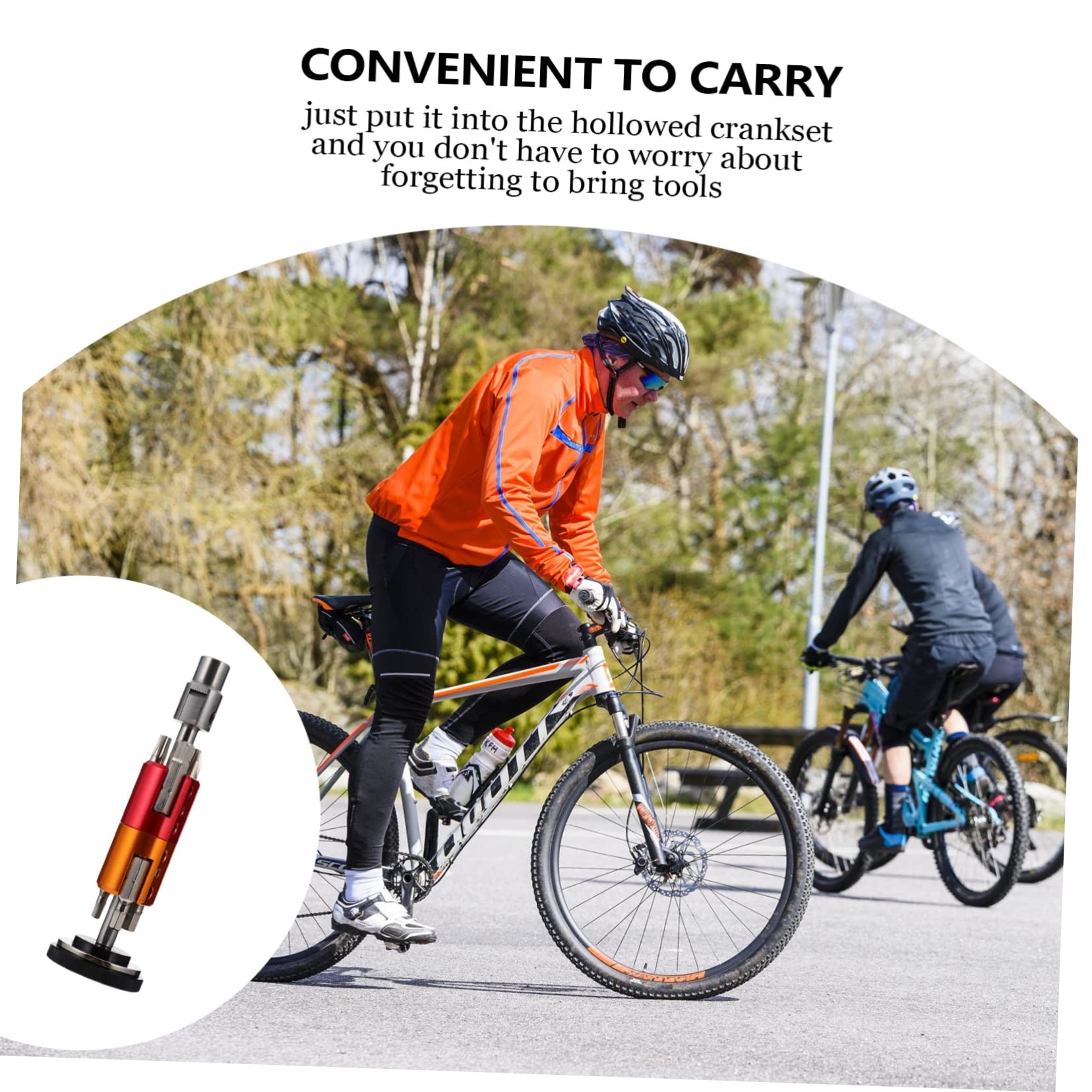 INOOMP Kit Attrezzi Bicicletta Invisibile Multiuso per Mountain Bike Nero | Giunto Regolabile, ad Alta Resistenza, Acciaio Utensile S2 e Lega di Alluminio