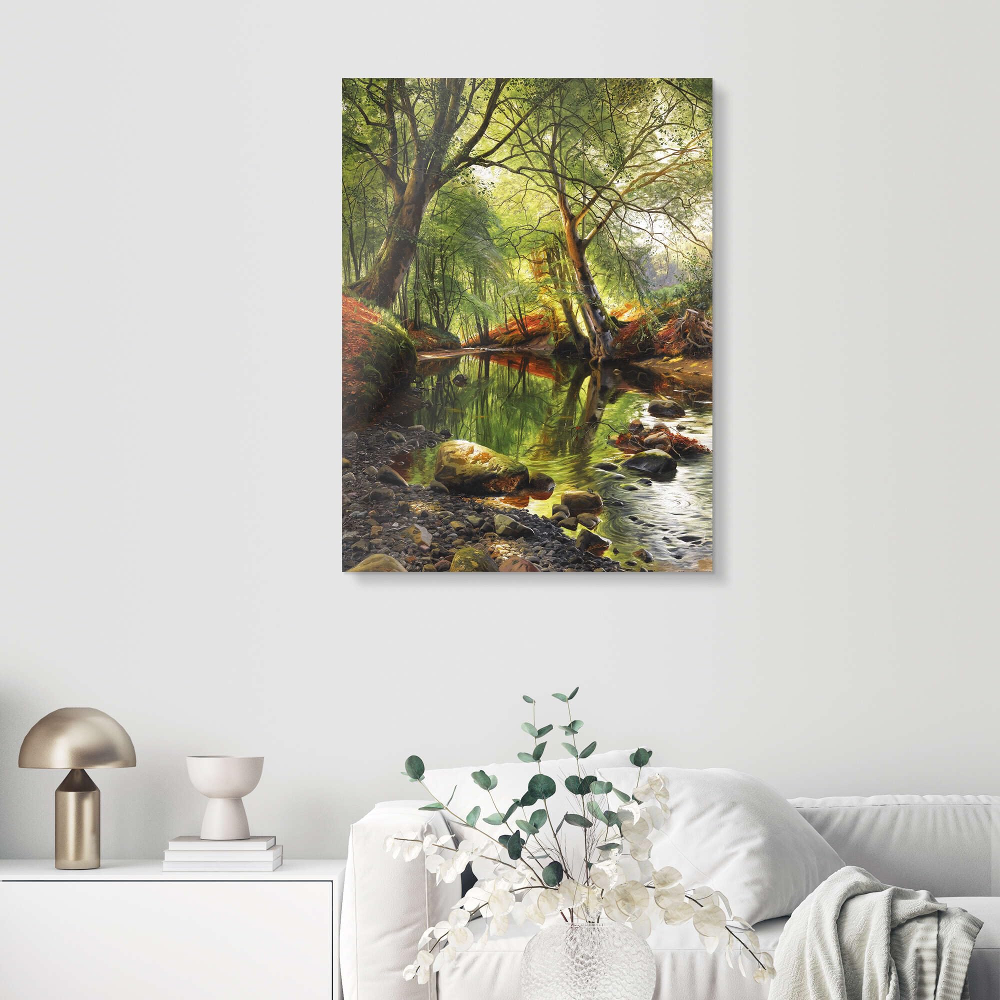 A woodland stream Obraz na szkle akrylowym