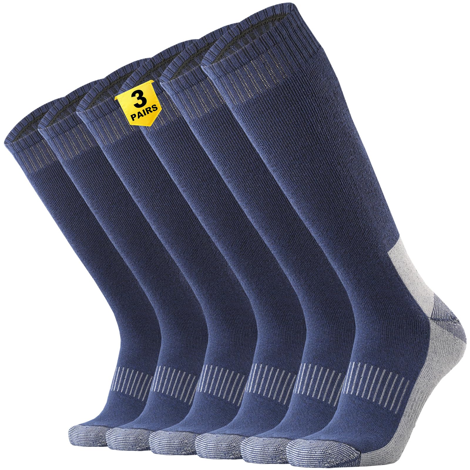 ONKE smooth Knee High Socks for Men Heavy Duty Work Boot Over the Calf