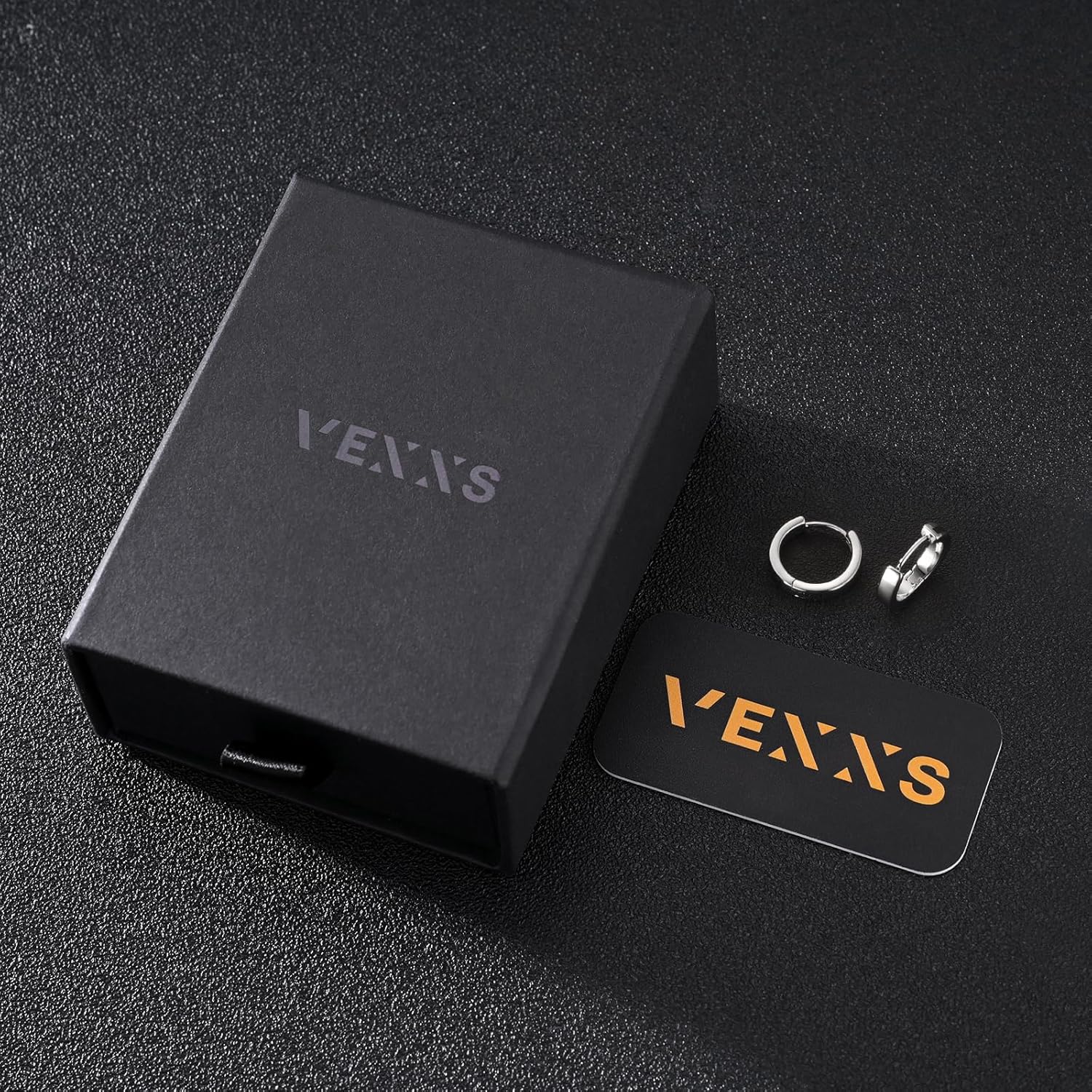 VEXXS Hoop Earrings for Men, 18K Gold Plated Dangle Hoops Earrings, Mirror Polishing Cuban Hoop Earrings, Hypoallergenic Earrings for Men - Image 6