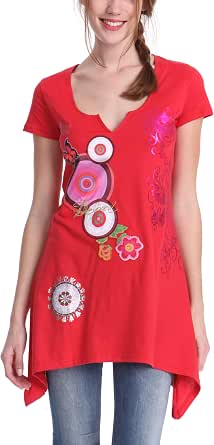 Desigual TEE SHIRT AMPLE Bleu - Vêtements T-shirts manches courtes