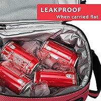 Vista 5 de Tirrinia Lonchera aislante expandible para hombres y mujeres, lonchera reutilizable a prueba de fugas para niños y adultos con correa