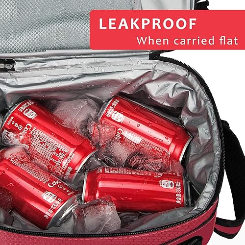 Miniatura 5 de Tirrinia Lonchera aislante expandible para hombres y mujeres, lonchera reutilizable a prueba de fugas para niños y adultos con correa