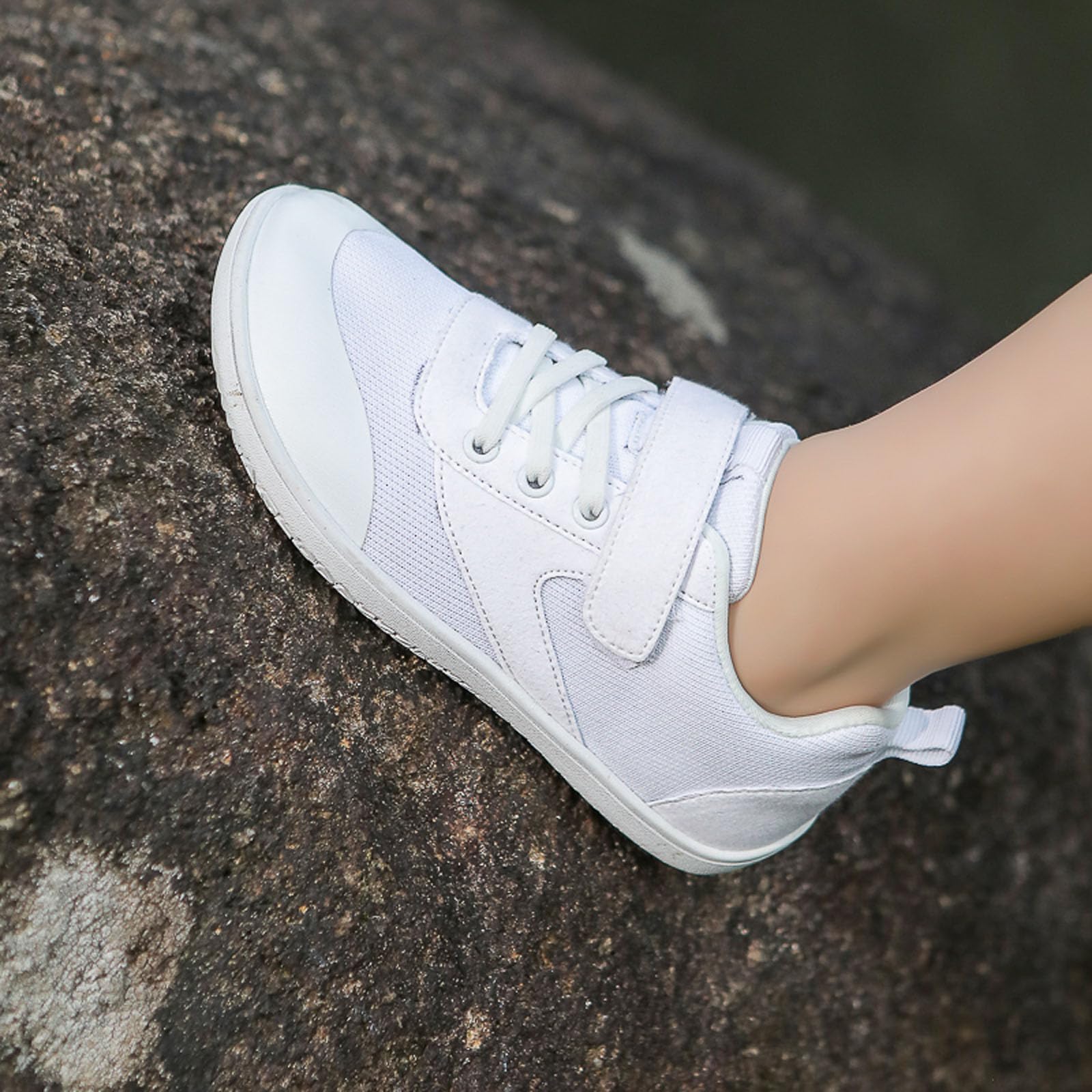 SECHRITE Zapatos descalzos anchos para niños, zapatillas para niños y niñas, minimalistas, transpirables, zapatos para caminar, talla 25-37