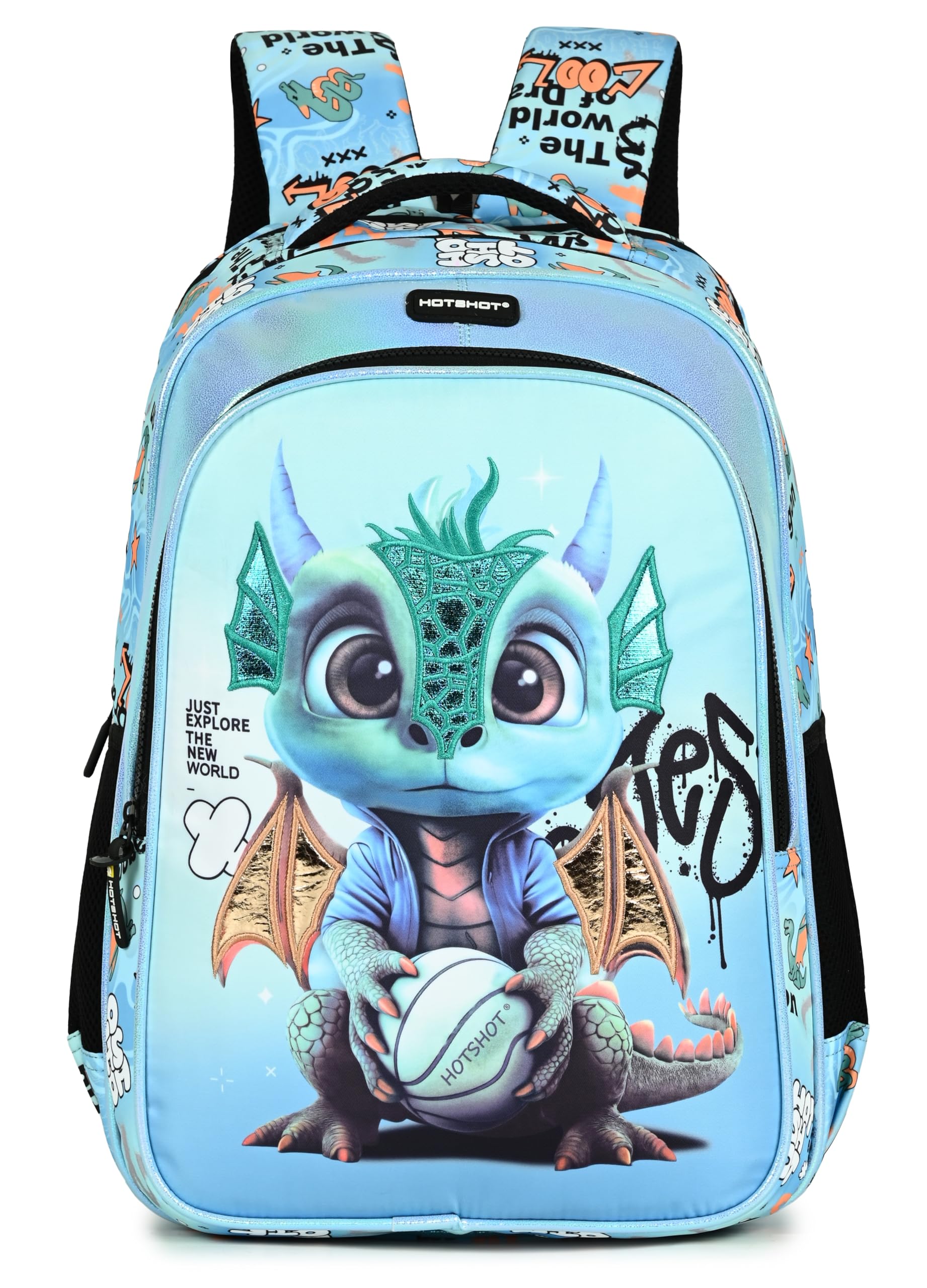 hot shot DRAGON_1826|school bag for boys|kids school bag|for boys & girls|18 INCH|water resistant|32L kids backpack-picture-47