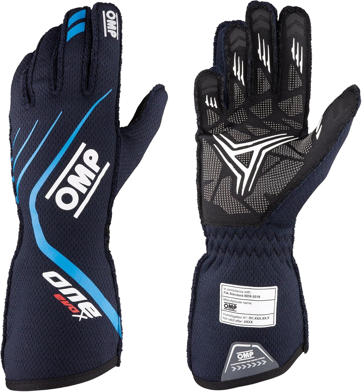 OMP – One Evo X Gloves Navy Blue/Cyan – Size L (Fia 8856-2018) (IB0-0771-A01-244-L) OMP – One Evo X Gloves Navy Blue/Cyan – Size L (Fia 8856-2018) (IB0-0771-A01-244-L)