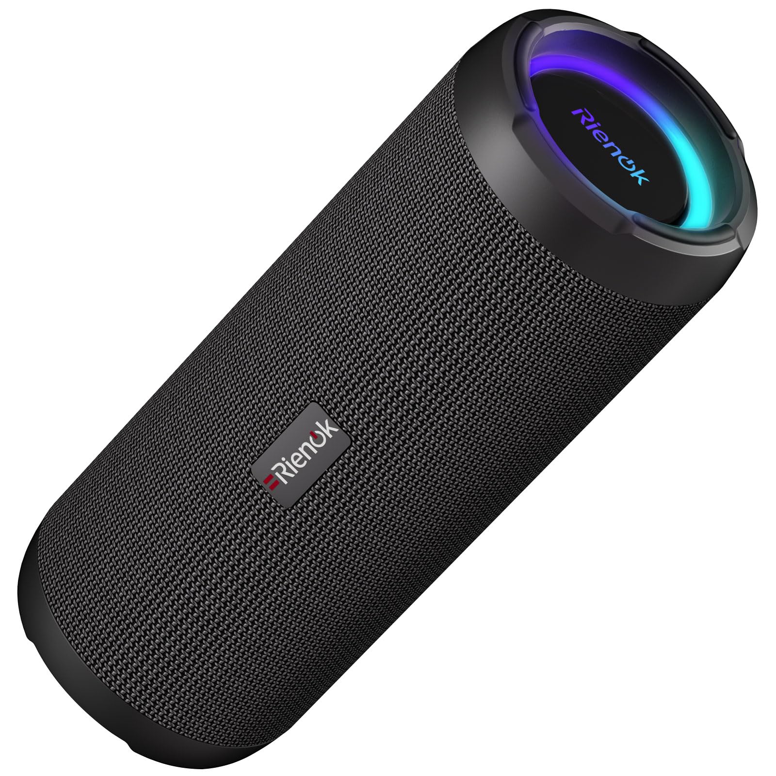 RIENOK Cassa Bluetooth Potente Portatile 40W IPX7 Impermeabile Altoparlante Bluetooth con Equalizzatore, 30 Ore di Autonomia, Bassi Potenti, Chiamate in Vivavoce, Luce LED, Supporta AUX e TF