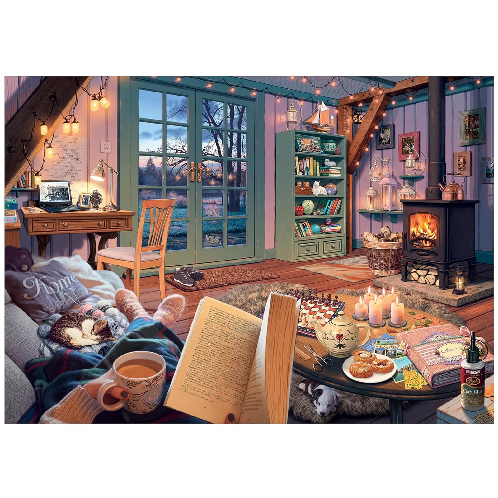 Puzzle da 1000 pezzi, per adulti, gioco di abilità impossible per tutta la famiglia, gioco colorato – Norvegia Aurora Borealis, decorazione per la casa