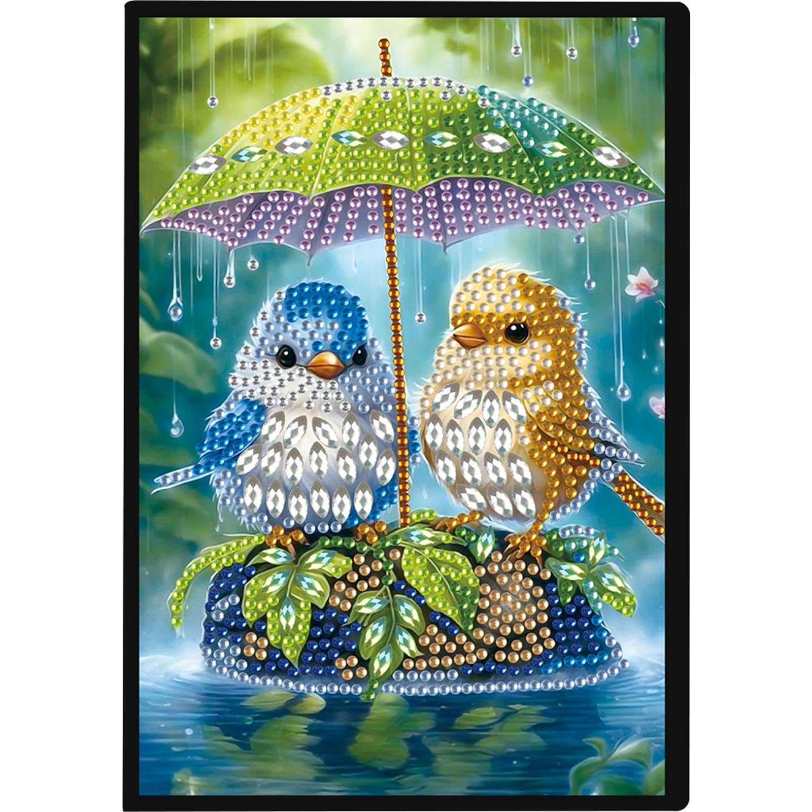 Animal Special Shaped 50 Pages 5D DIY Diamond Art Painting Notebook Kit No Lines Rhinestone Art Hand Craft Kit Crystal Notepad Sketchbook for Birthdays Or