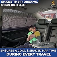 Vista 2 de EcoNour - Parasol para ventana de automóvil, 100 % de protección contra insectos, rayos ultravioleta y sirve como mosquitero para campamento