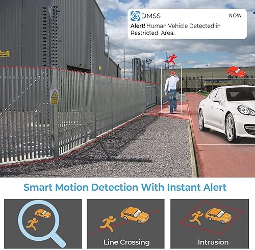 Miniatura 3 de Cámara IP PoE negra de 4 MP con micrófono integrado para exteriores - Red de globo ocular de vigilancia de baja iluminación con 98 pies IR de visión