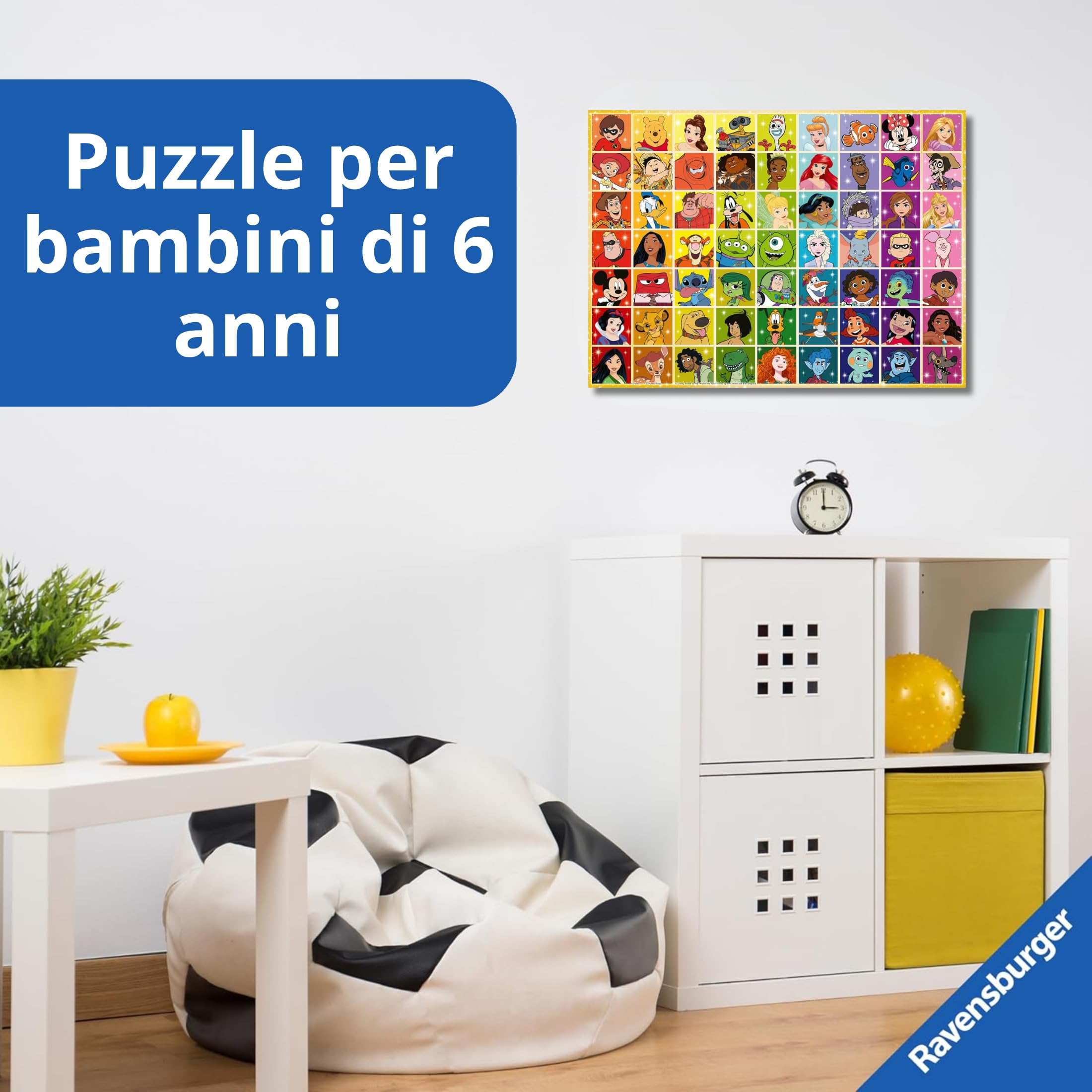 Ravensburger - Puzzles XXL Disney Multicharacter | Puzzle 6 Anni In Su | Puzzle 100 Pezzi Per Bambini Da 6 Anni In Su | Puzzle Bambini 36 X 49 Cm | Puzzles stitch bambina
