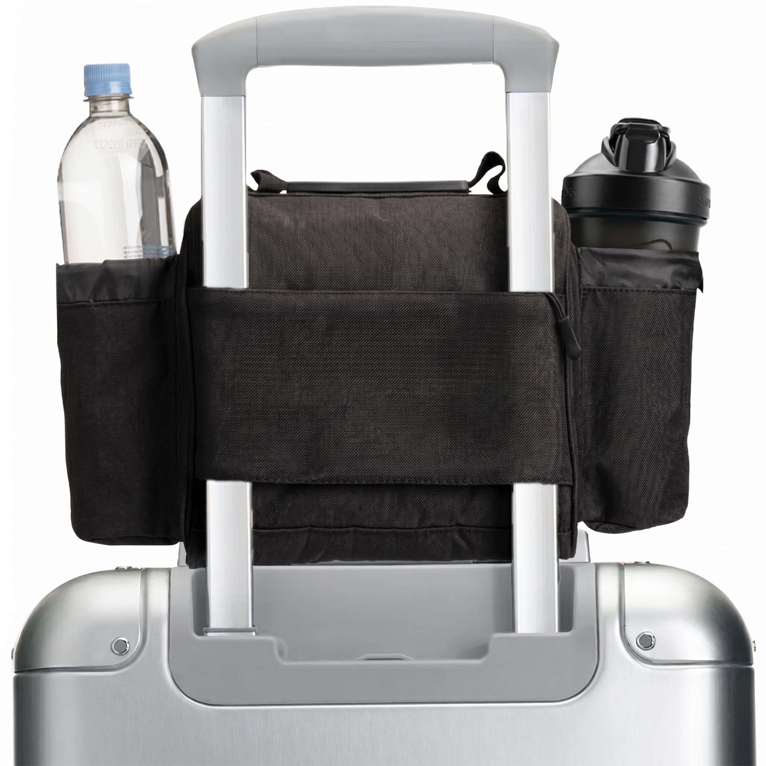 Hydra Cup 10-teilige isolierte Lunchbox mit Meal Prep Containern (schwarz) | Enthält 3 große 907.2 g Behälter, 793.8 g Shaker-Flasche, 2 Proteintrichter, Pillendose, 2 Kühlakkus, Gepäckgurt