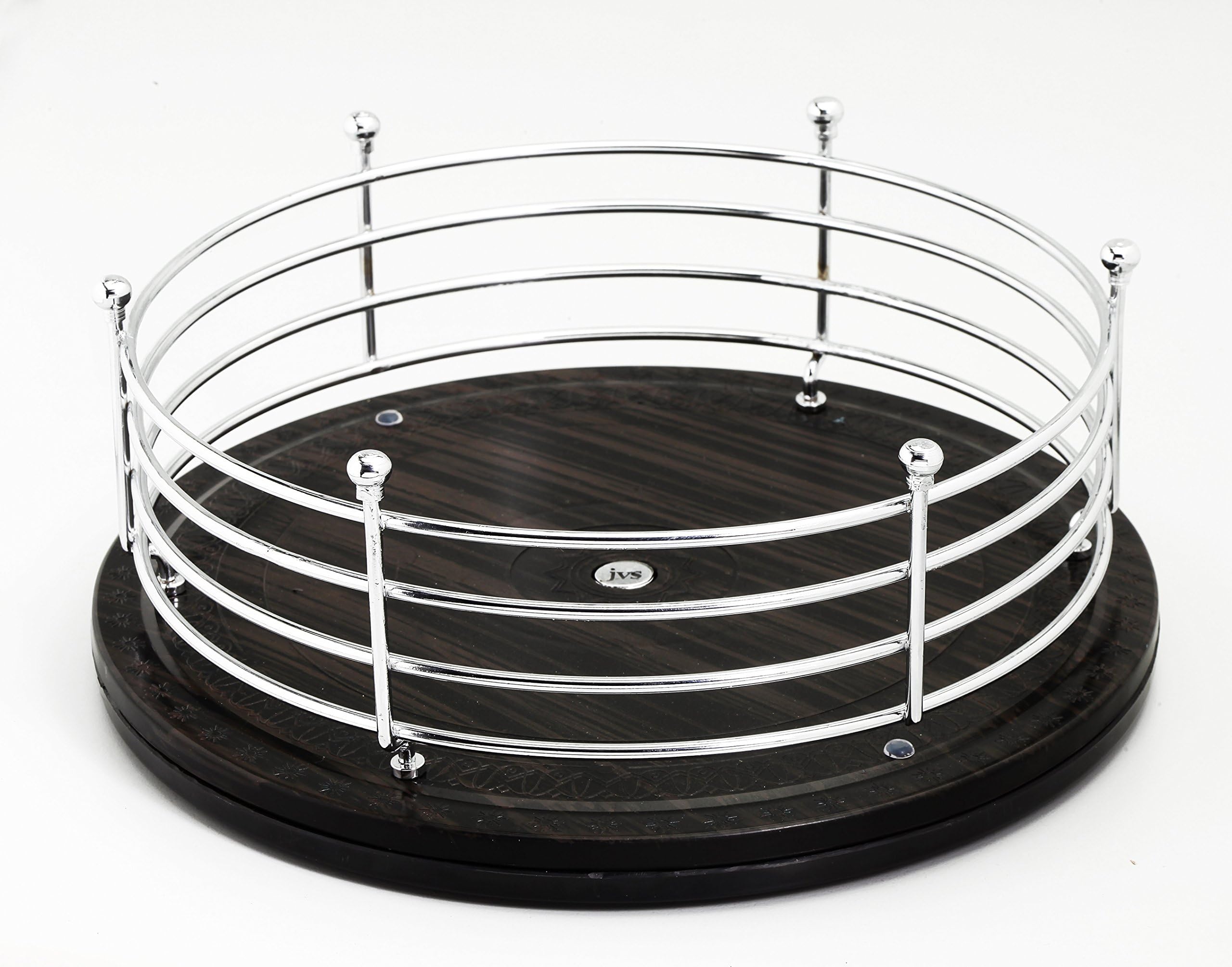 Sri Shubham Jvs Twist N Pick Base with Chrome Frame (Black, 10.5 Inch)