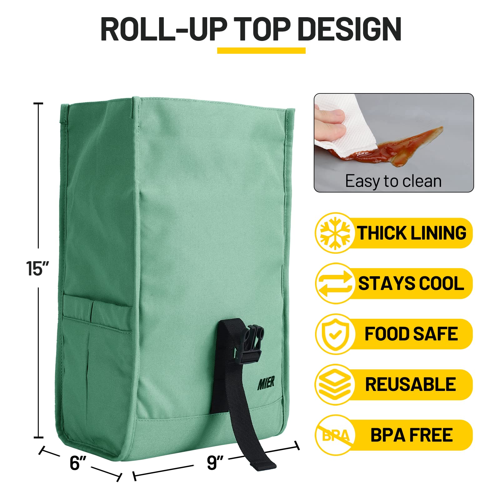 IER Lunch Box For Kids Insulated Lunchbox Bag Totes For Teens Boys