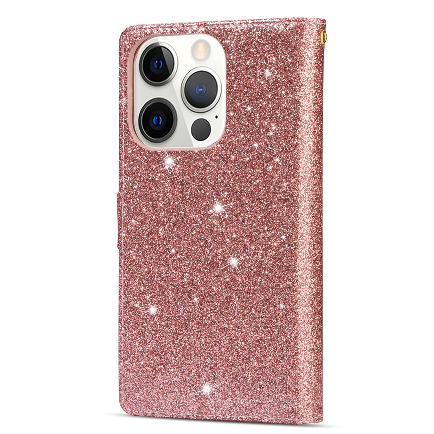 FMPCUON Cover per iPhone 13 Pro Max, Flip Caso in PU Pelle con [Slot per Schede] [Kickstand] [Magnetico], Cerniera con cinturino da polso Premium