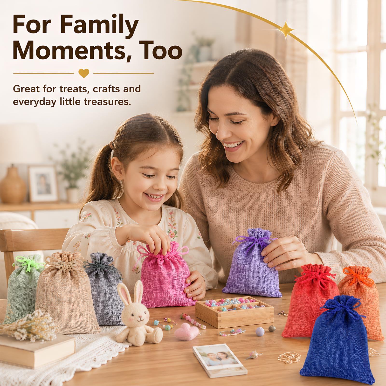 10 Pcs 5x7 inch Colorful Burlap Gift Bags with Drawstring, Multi-Purpose for Gifts Wrapping, Wedding Party Favor, Jewelry Pouches, Holidays DIY Craft Bags